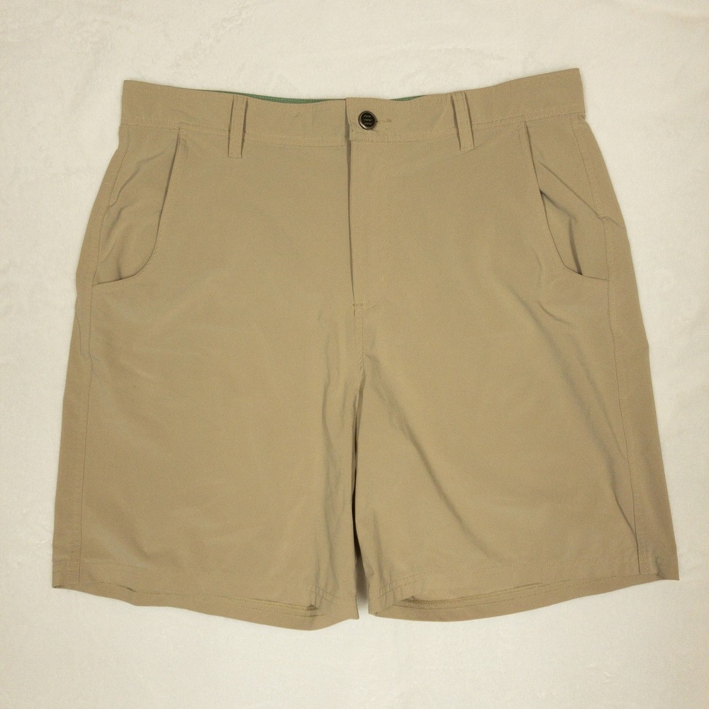 Free Fly Hybrid Shorts Mens Size 34 Beige 7" Nomad Quick Dry Lightweight Fishing
